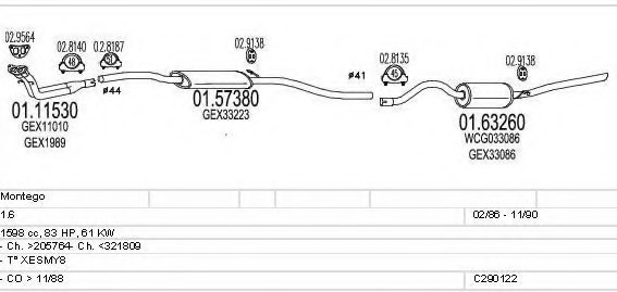 MTS C290122003577 Exhaust System